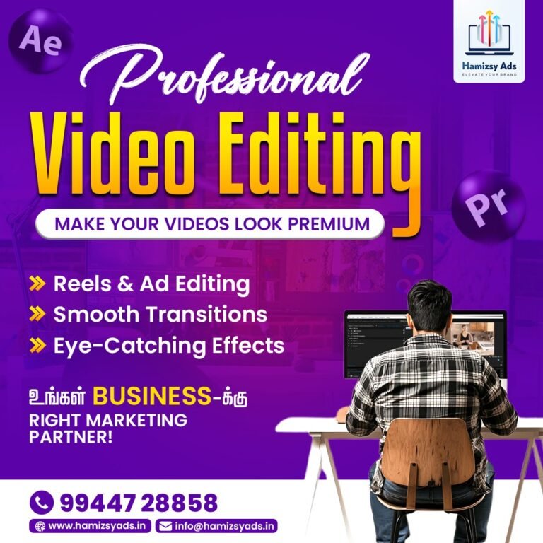 Video editing service for social media marketing