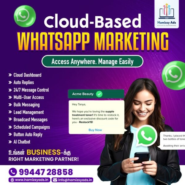 Cloud based WhatsApp marketing software